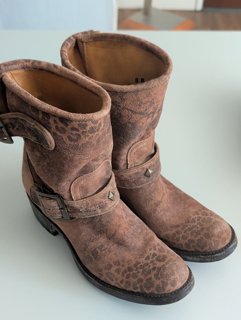 Old Gringo Rare Women's Distressed Tan Suede Mid-Calf Boots